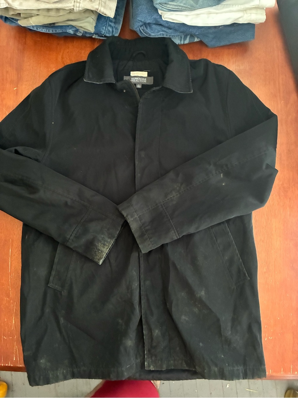 Kenneth Cole Reaction Men’s Large Black Insulated Utility City Coat Jacket Full